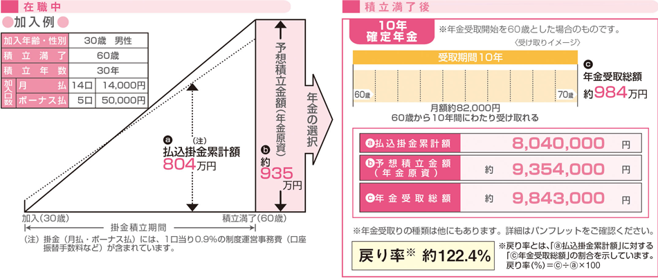 年金コース加入例